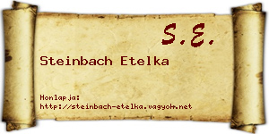 Steinbach Etelka névjegykártya