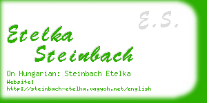 etelka steinbach business card